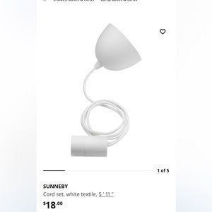 Ikea chord for small sinnerlig lamp